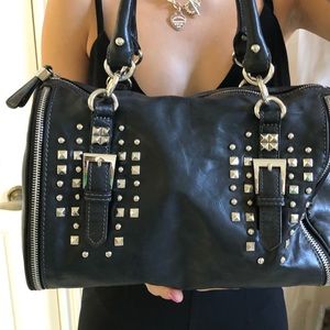 Genuine leather “punk purse”